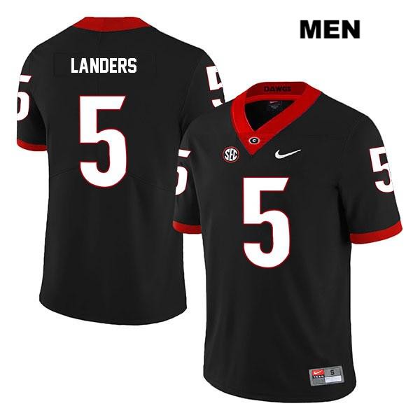Georgia Bulldogs Men's Matt Landers #5 NCAA Legend Authentic Black Nike Stitched College Football Jersey AKP7056AX